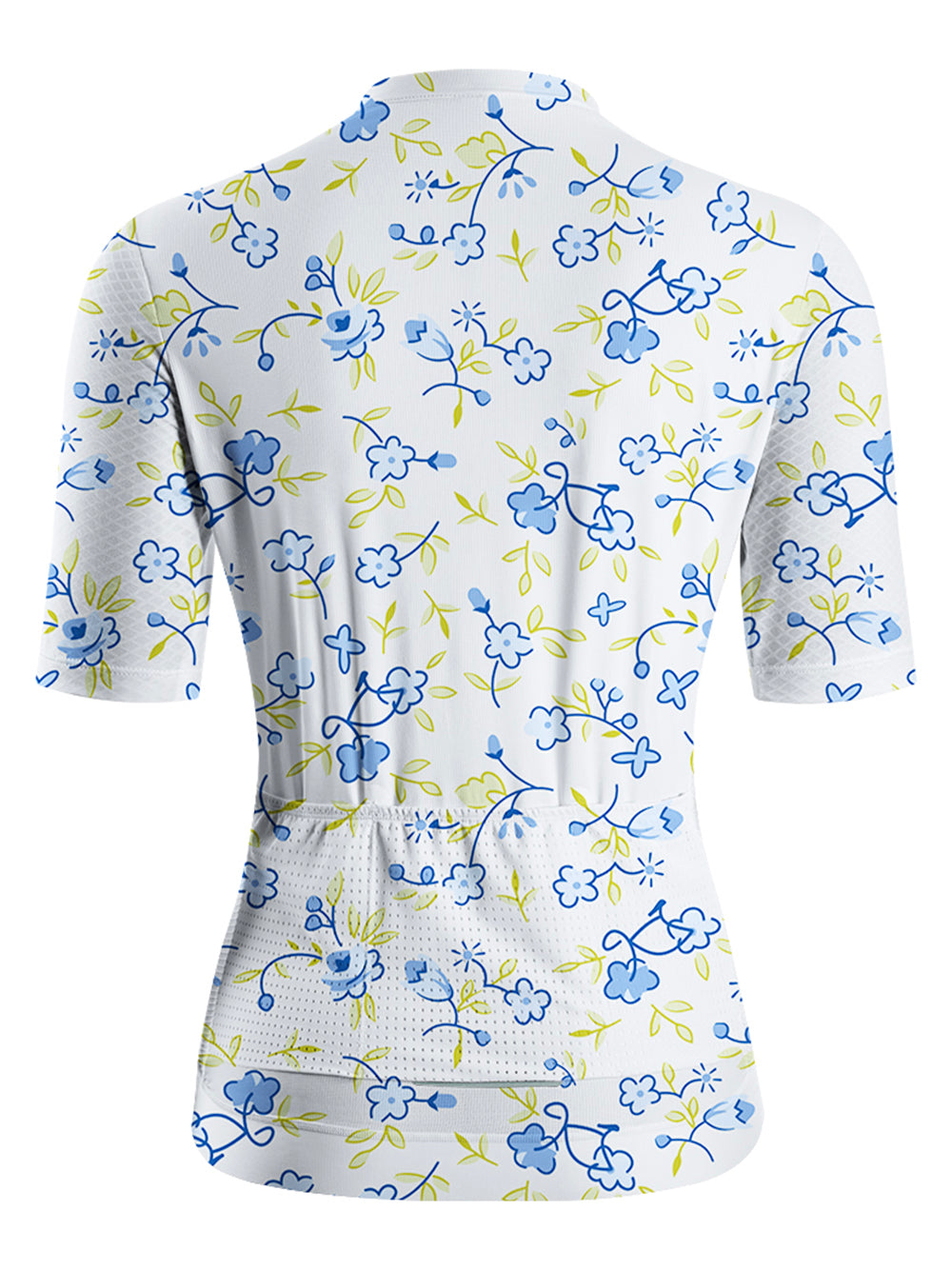 Orionride Blue Flower Bicycle Short Sleeves Women's Jersey
