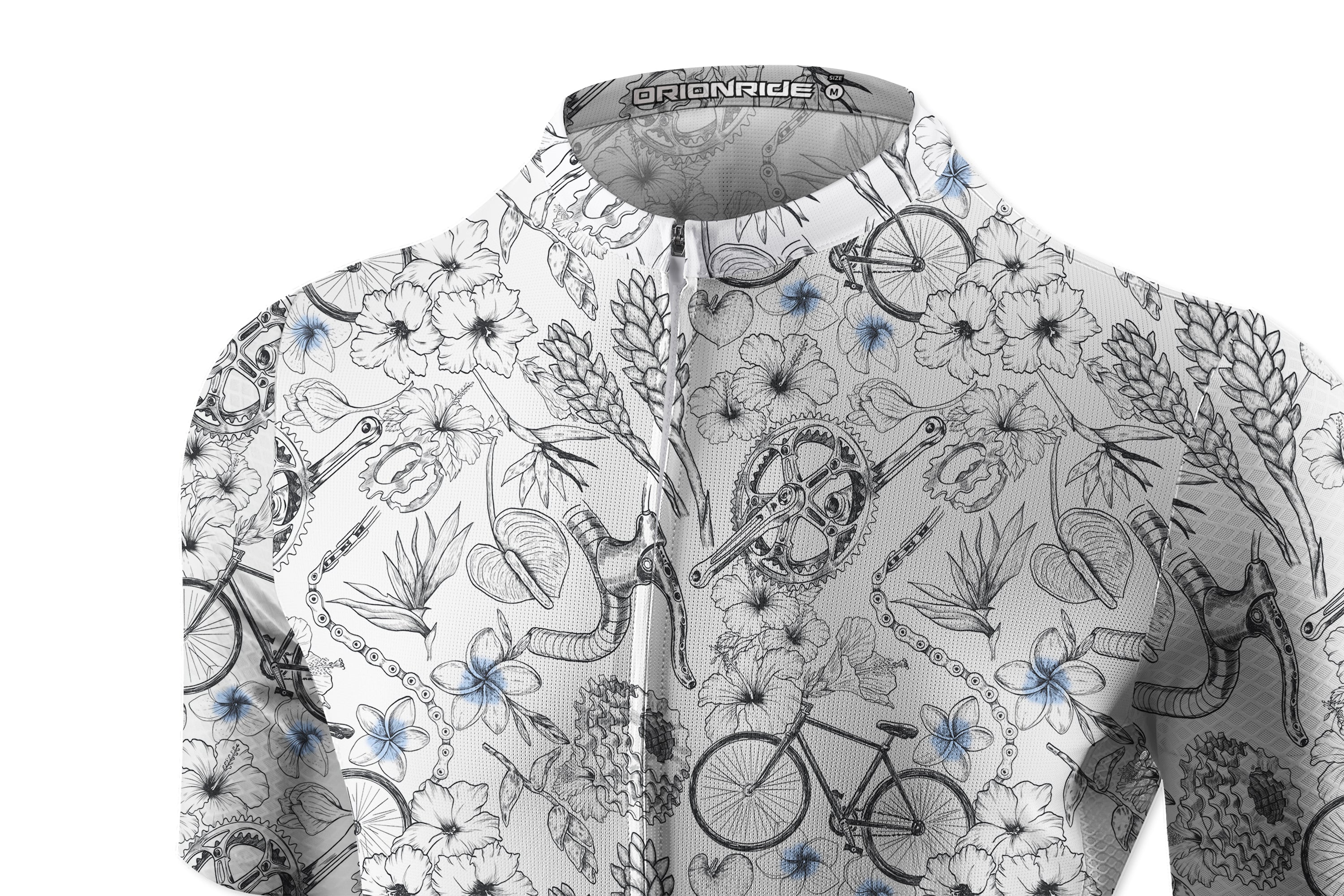 Orionride Short Sleeves Plumeria Cycling Cycling Jersey