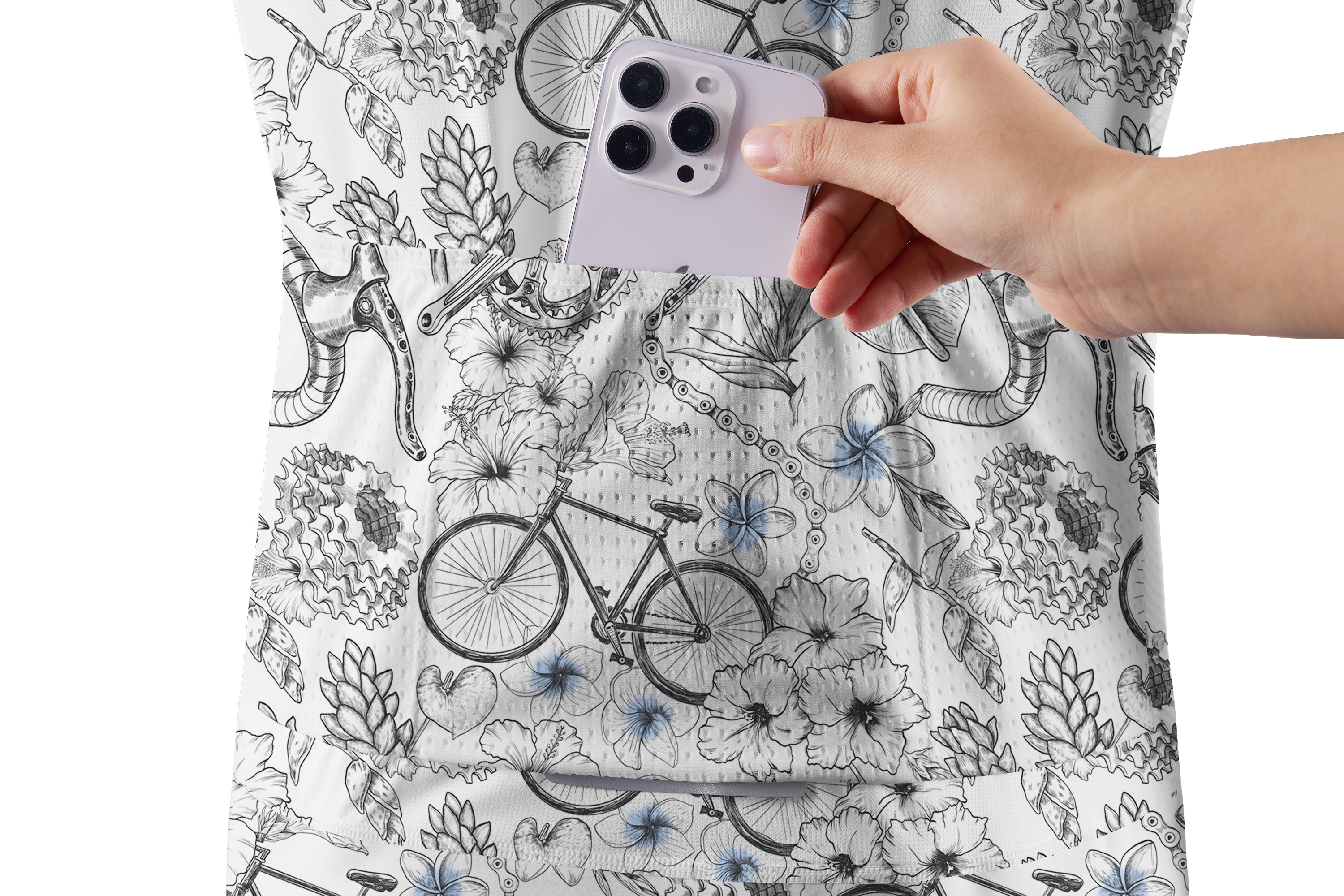 Orionride Short Sleeves Plumeria Cycling Cycling Jersey
