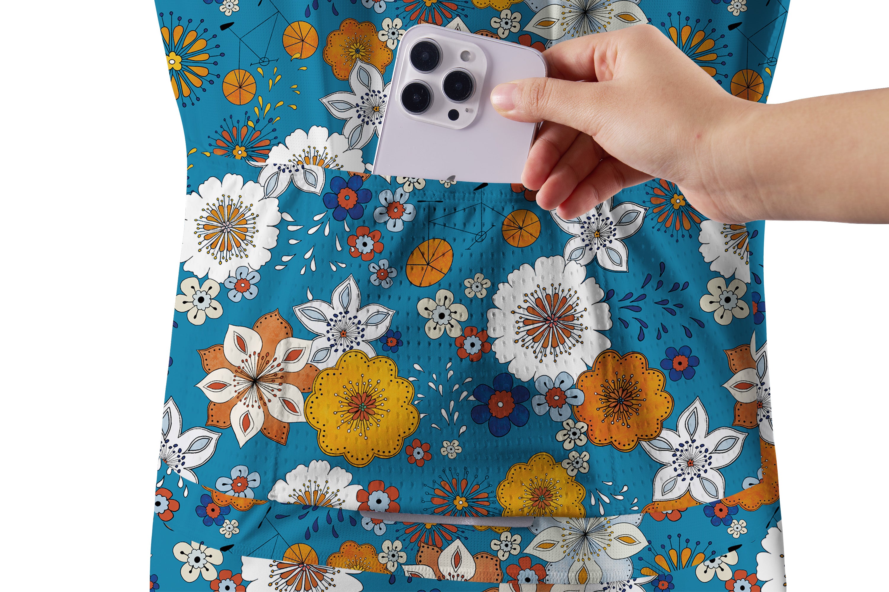 Orionride Short Sleeves Flat Flowers Cycling Jersey