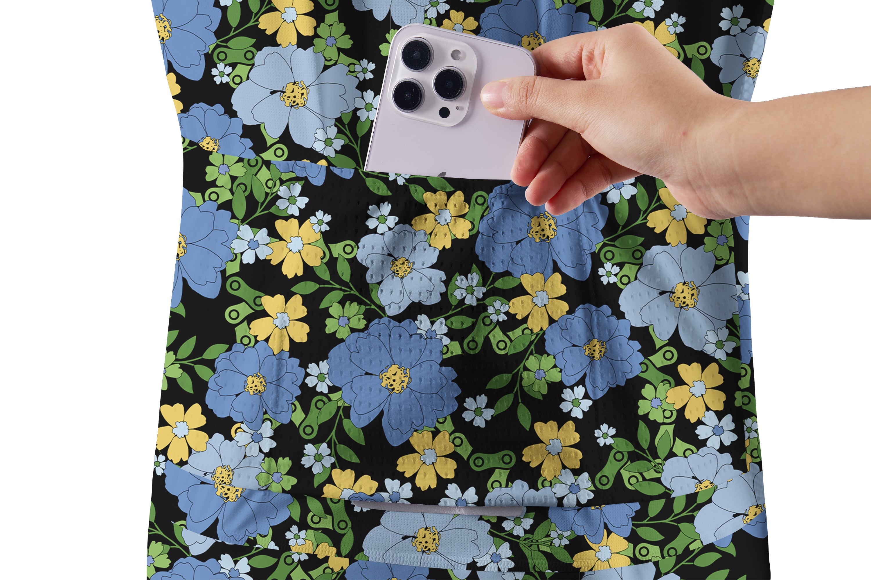 Orionride Tropical Floral Chain Short Sleeves Women's Jersey