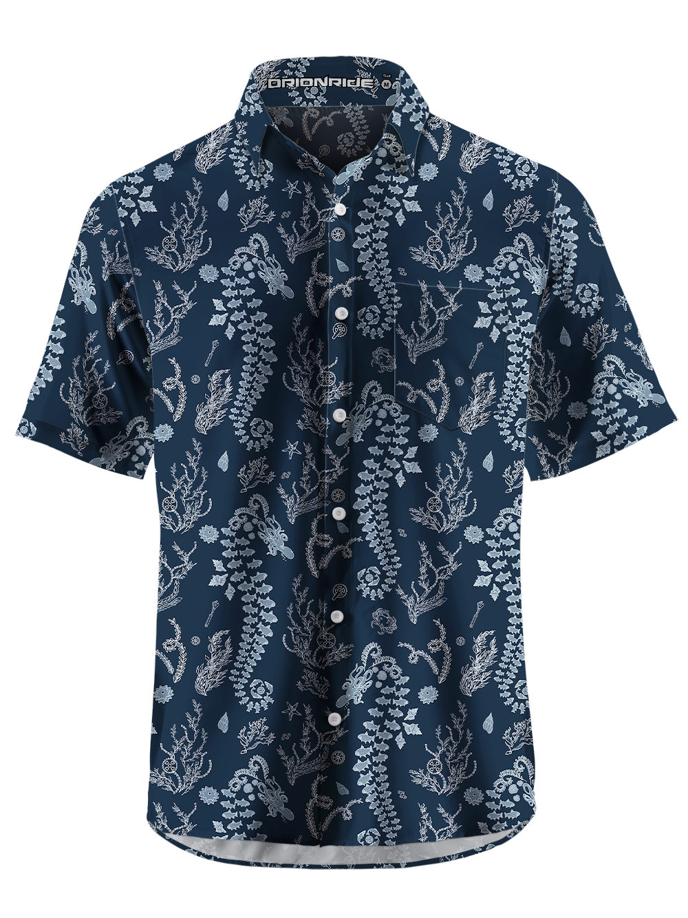 Orionride Dancing Seaweed Zipper Pockets Ultra Lightweight Short Sleeves Gravel Shirt