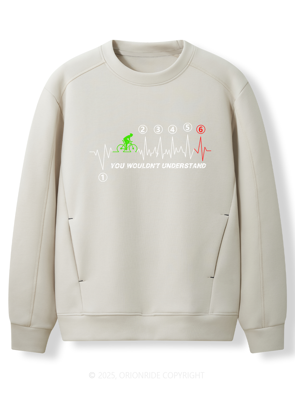 Orionride Heartbeat Moment Women's Long Sleeve Bike Sweatshirt
