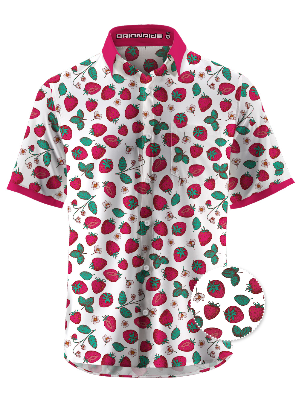 Orionride Strawberry Diary Ultra Lightweight Short Sleeves Hawaiian shirt