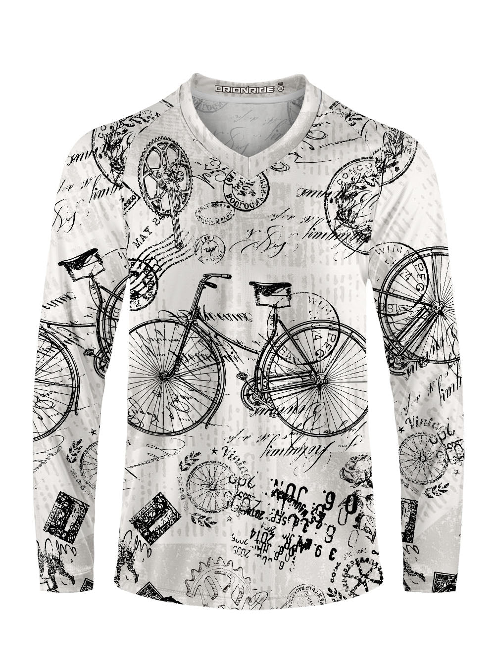 Orionride Nostalgic Bicycle Long Sleeve Downhill Jersey