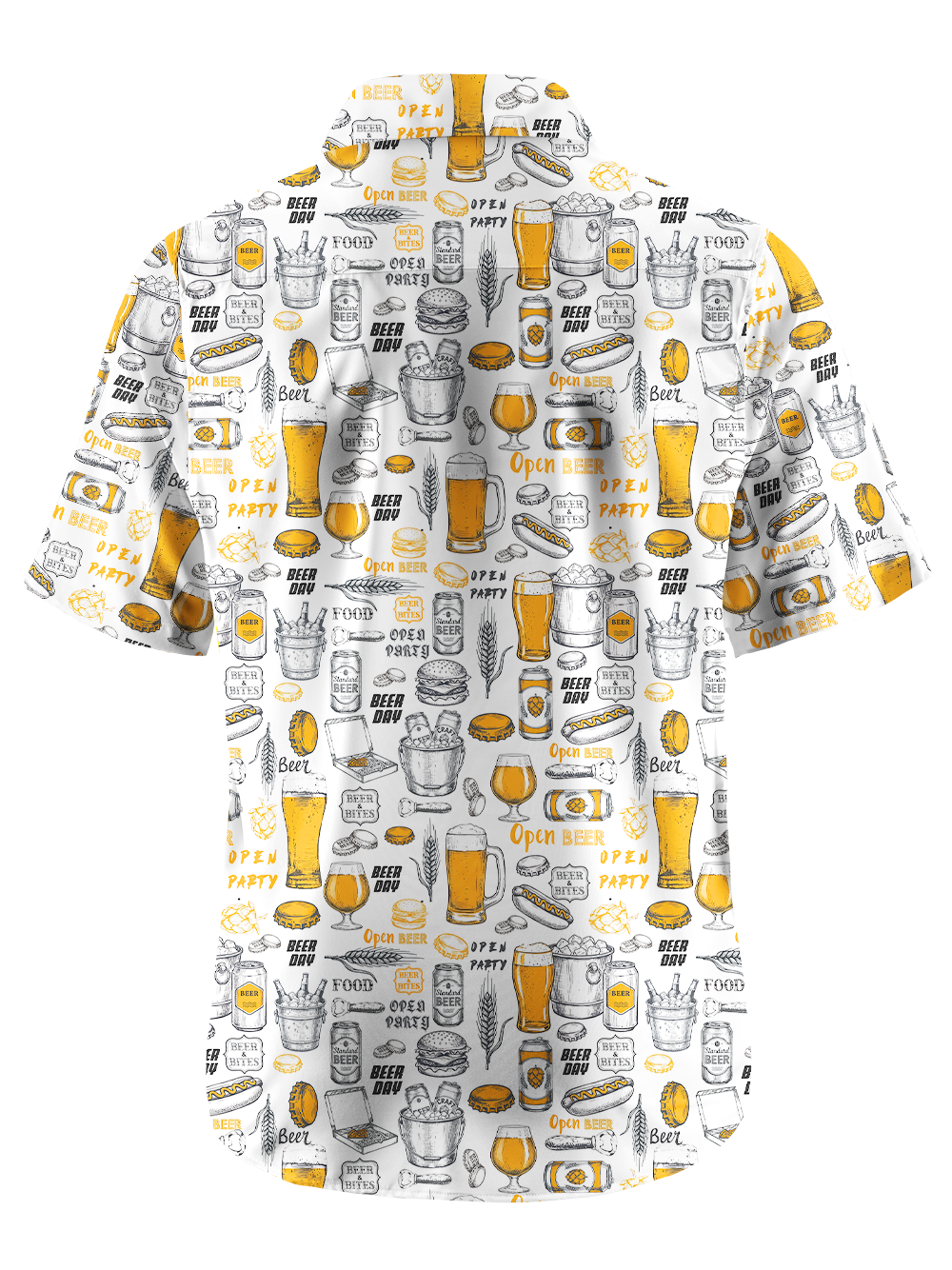 Orionride Beer Day Zipper Pockets Ultra Lightweight Short Sleeves Gravel Shirt