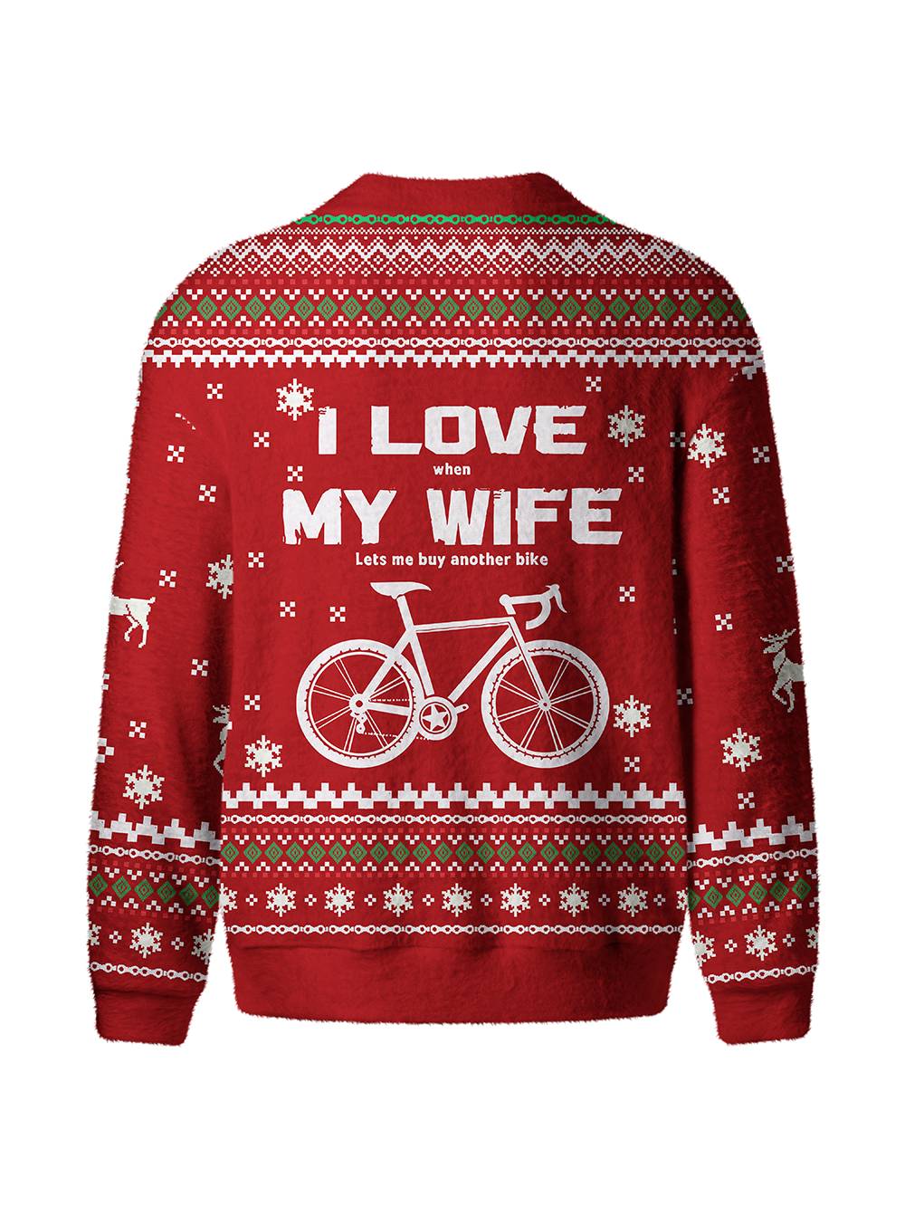 Orionride I Love My Wife Men's Cardigan Knit Sweaters