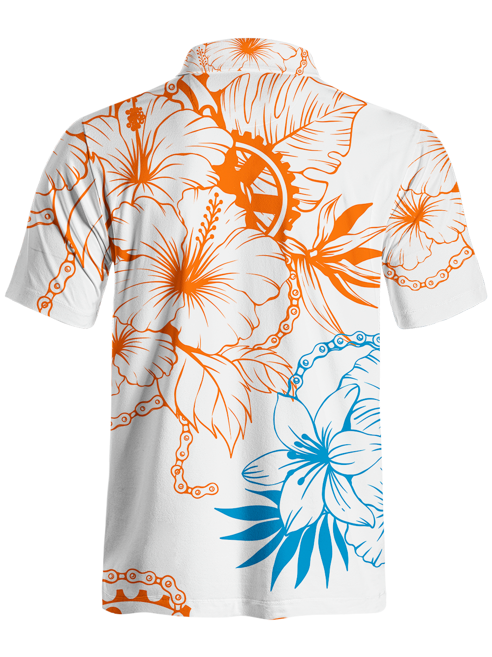 Orionride Bright Hibiscus Flowers Men's Polo Shirt