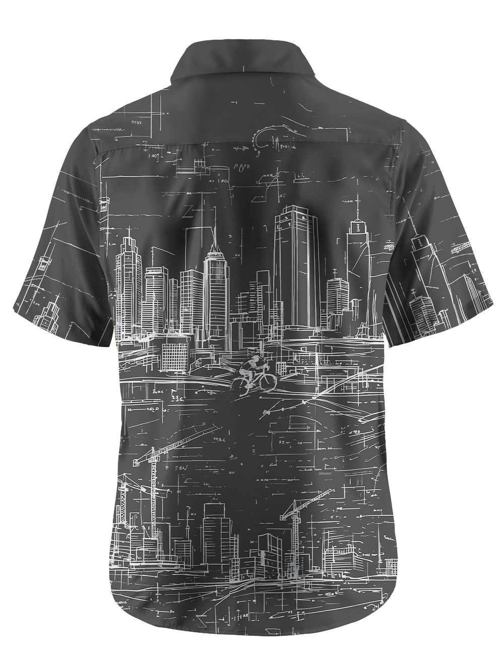 Orionride Cycling World Sketch Zipper Pockets Ultra Lightweight Short Sleeves Gravel Shirt