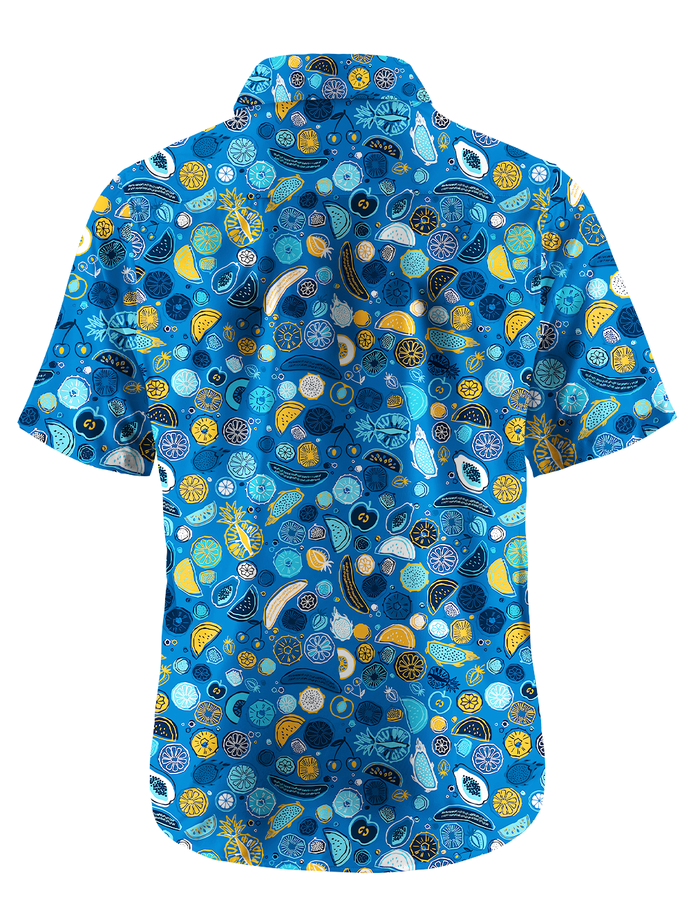 Orionride Fruit Slices Zipper Pockets Ultra Lightweight Short Sleeves Gravel Shirt