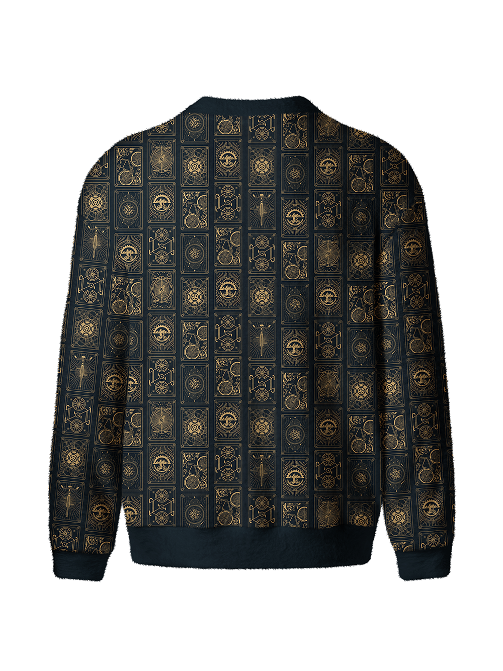 Orionride Bicycle Cards Men's Cardigan Knit Sweaters