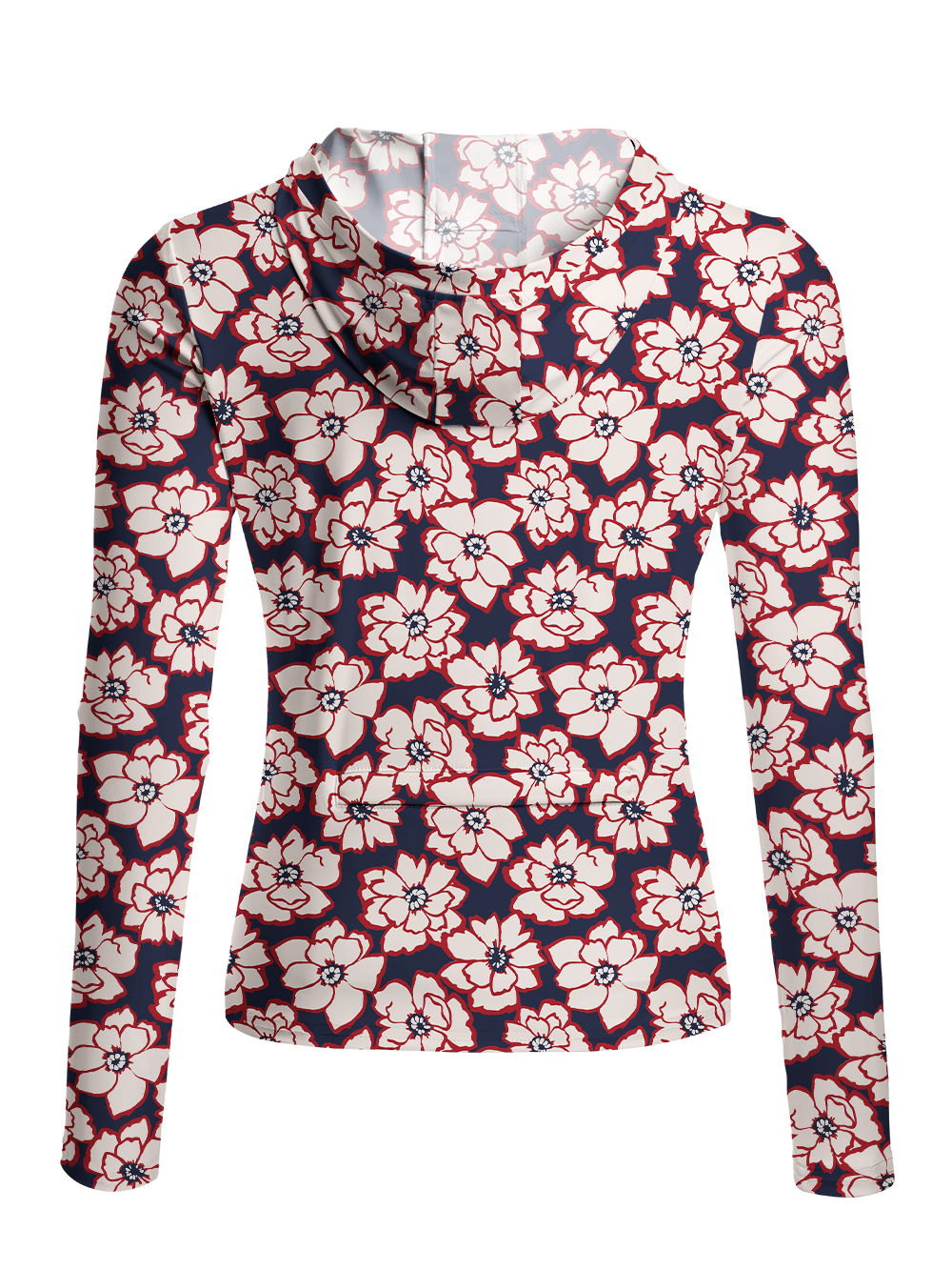 Orionride Bright Petals Women's Long Sleeve Cycling Hoodie Shirt