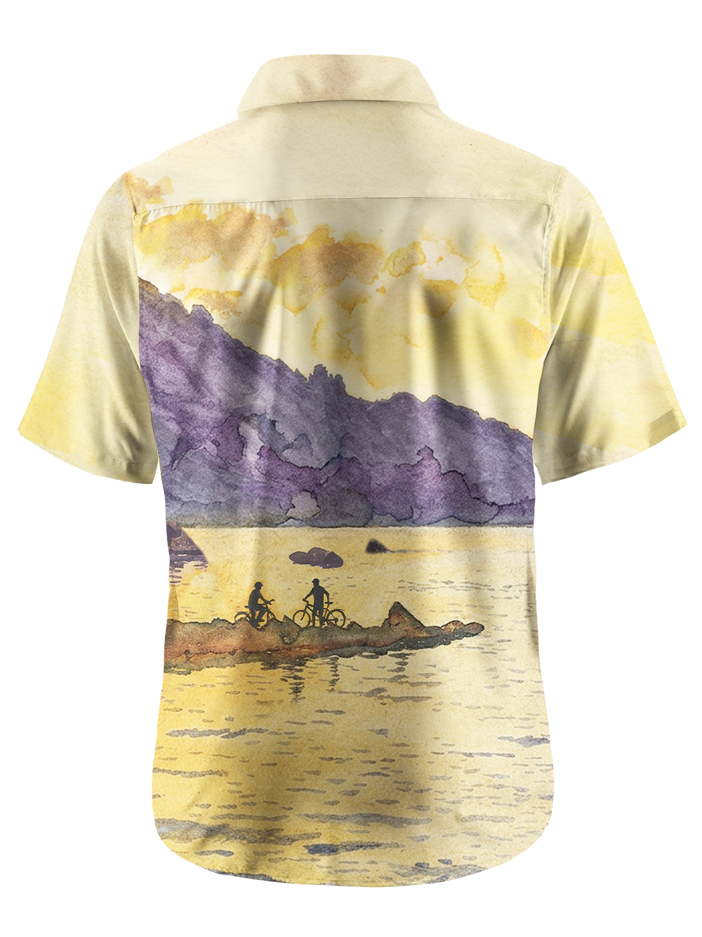 Orionride Dawn Clouds Zipper Pockets Ultra Lightweight Short Sleeves Gravel Shirt