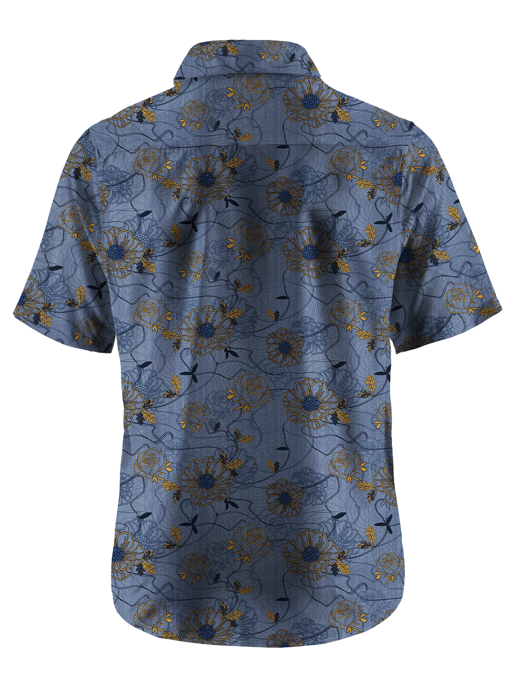 Orionride Gold Vine Bloom Zipper Pockets Ultra Lightweight Short Sleeves Gravel Shirt