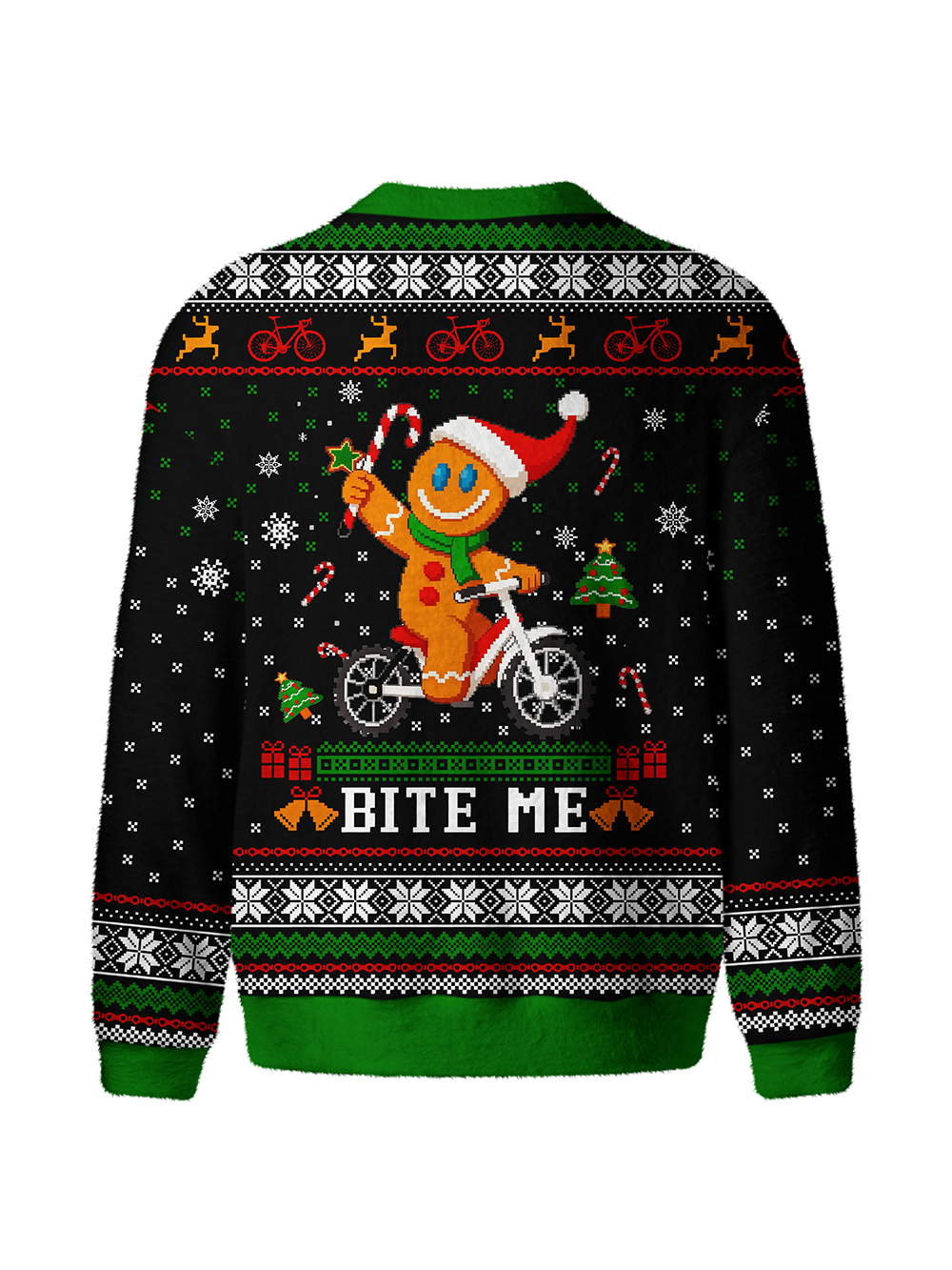 Orionride Happy Gingerbread Man Men's Cardigan Knit Sweaters