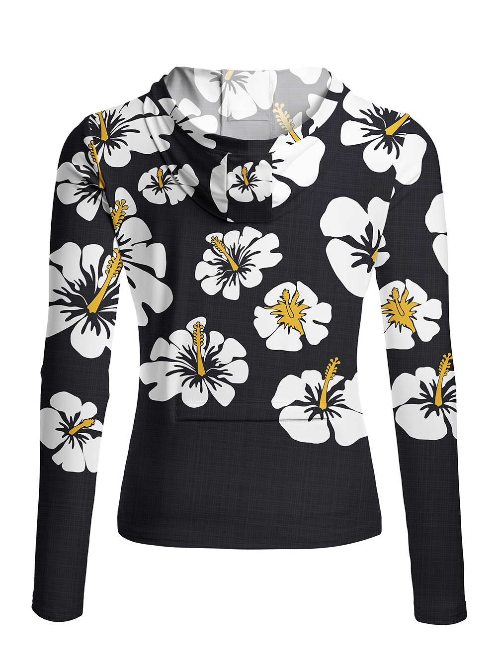 Orionride Hibiscus Flowers Bloom Women's Long Sleeve Cycling Hoodie Shirt