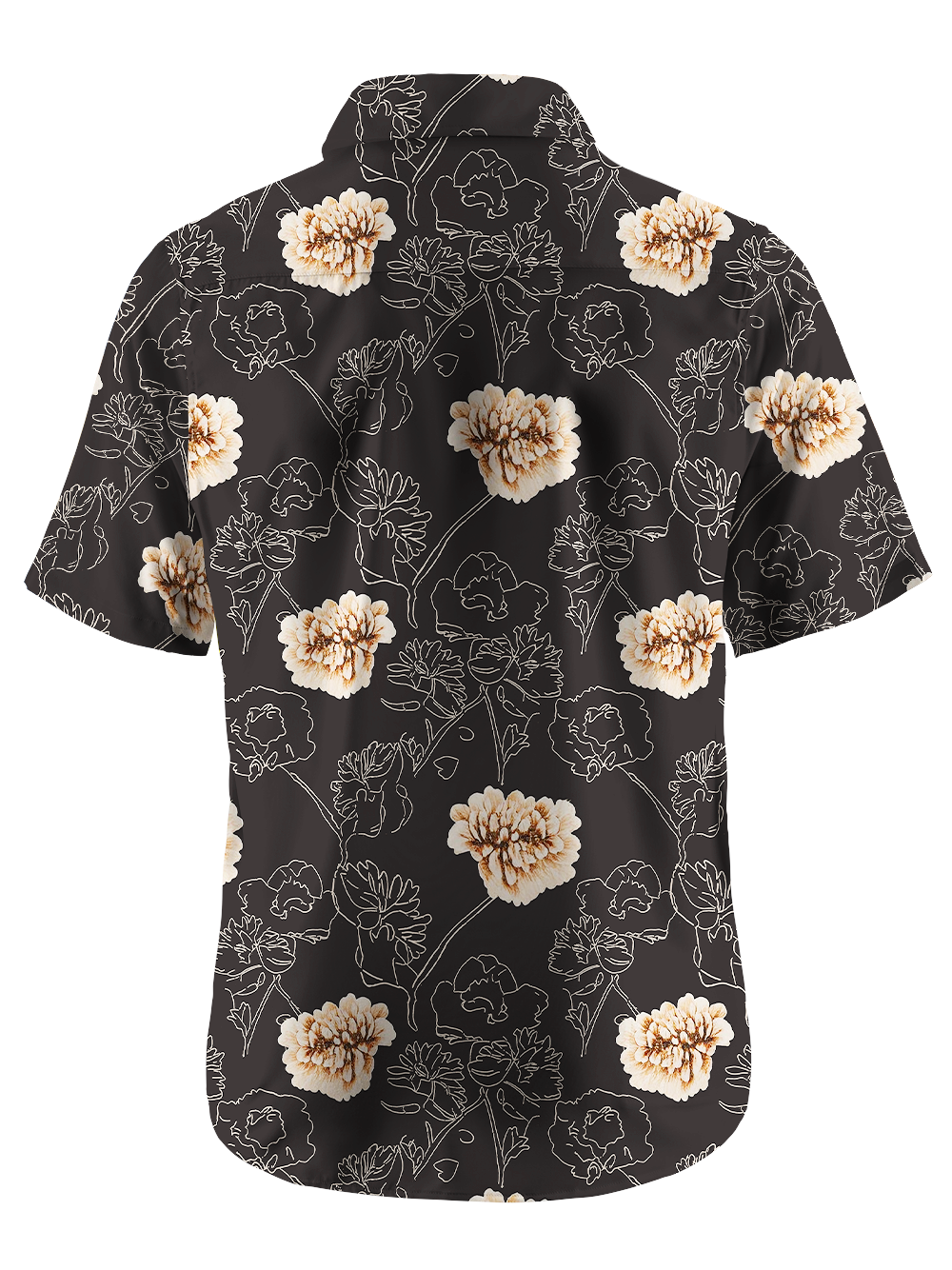 Orionride Pure Flowers Zipper Pockets Ultra Lightweight Short Sleeves Gravel Shirt