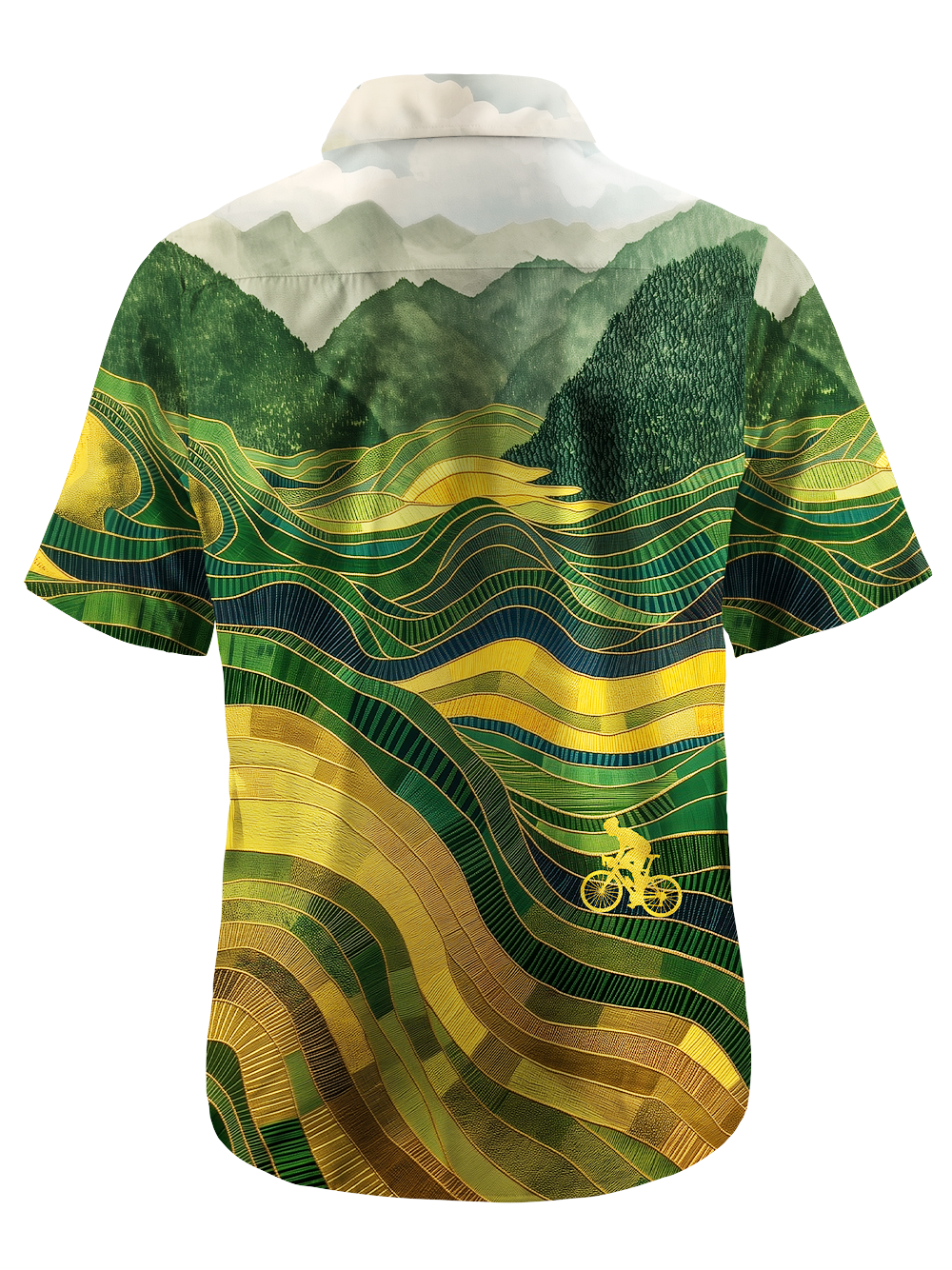 Orionride Field Scenery Zipper Pockets Ultra Lightweight Short Sleeves Gravel Shirt