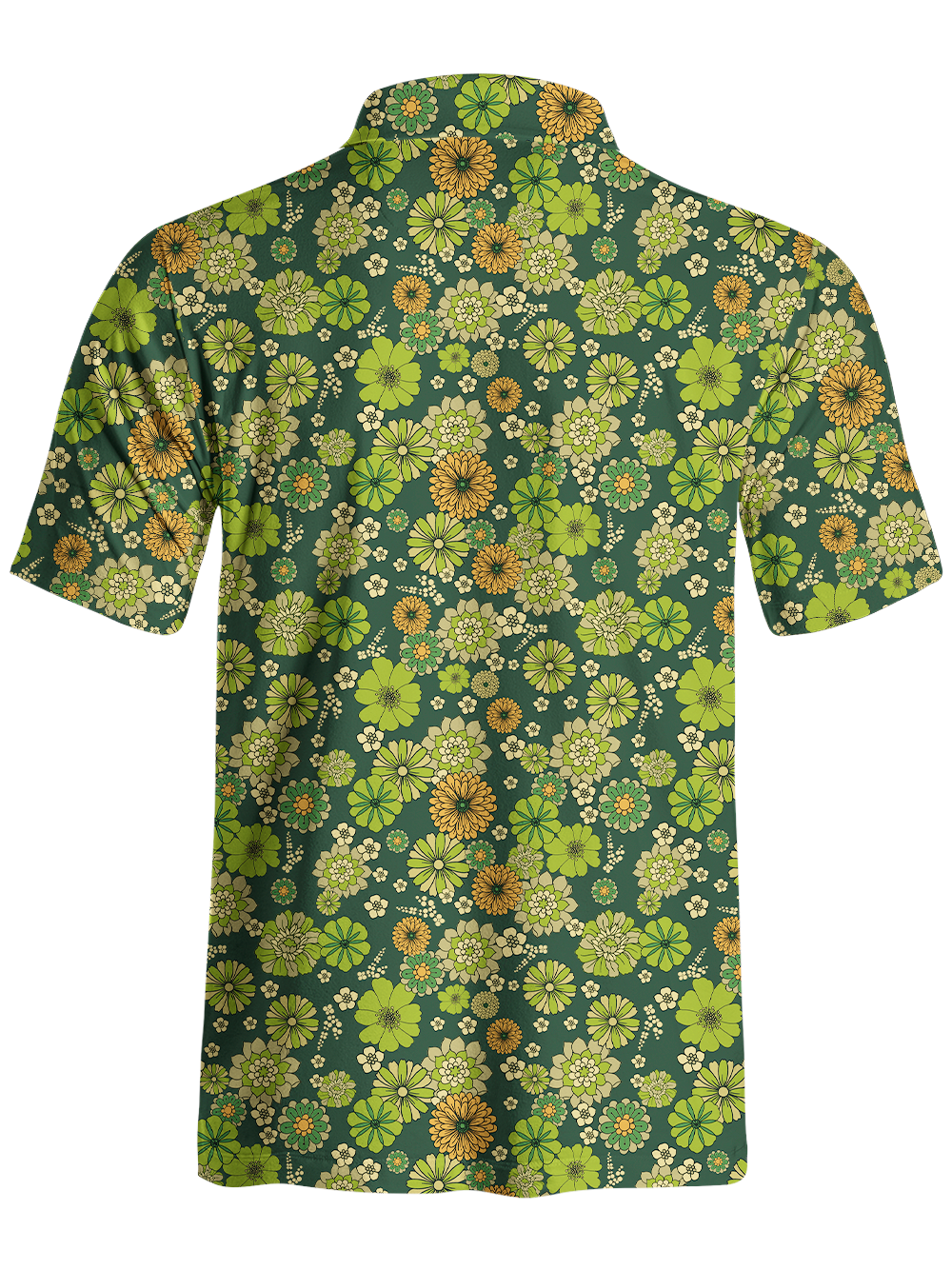 Orionride Concentric Circle Flowers Men's Polo Shirt