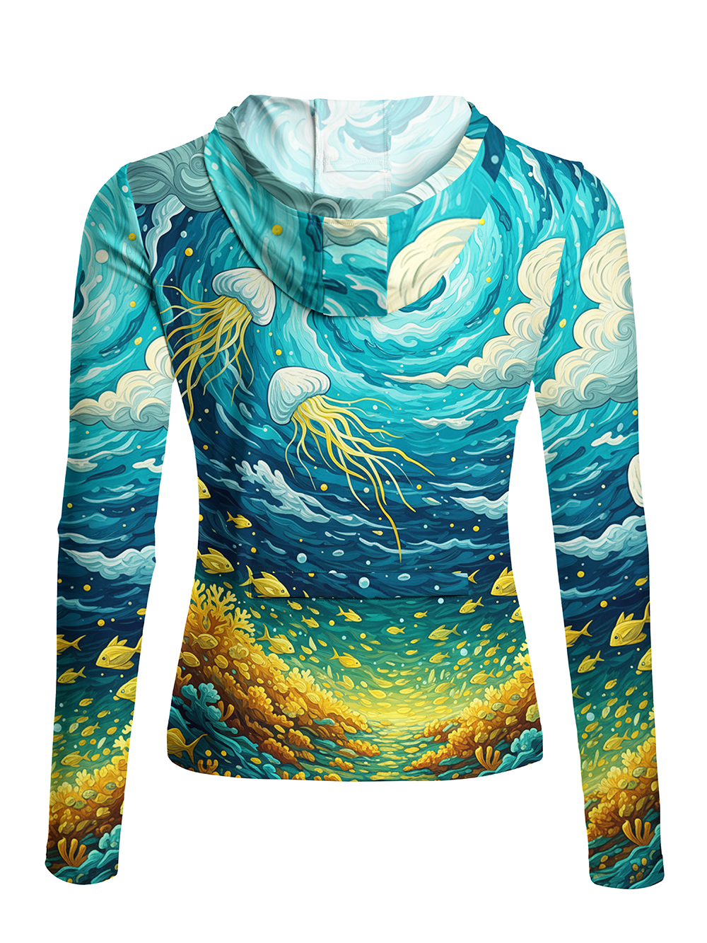 Orionride Deep Sea Women's Long Sleeve Cycling Hoodie Shirt