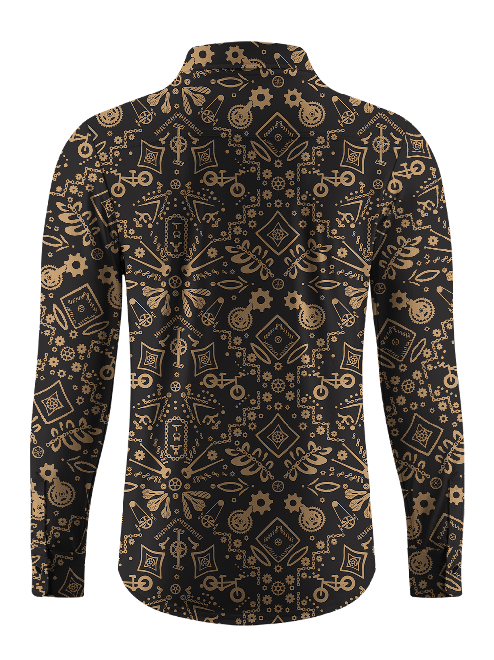 Orionride Golden Parts Men's Stretchy Breathable Long Sleeve Gravel Shirt