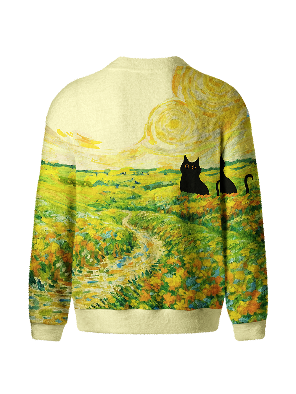 Orionride Cat Hiding Men's Cardigan Knit Sweaters