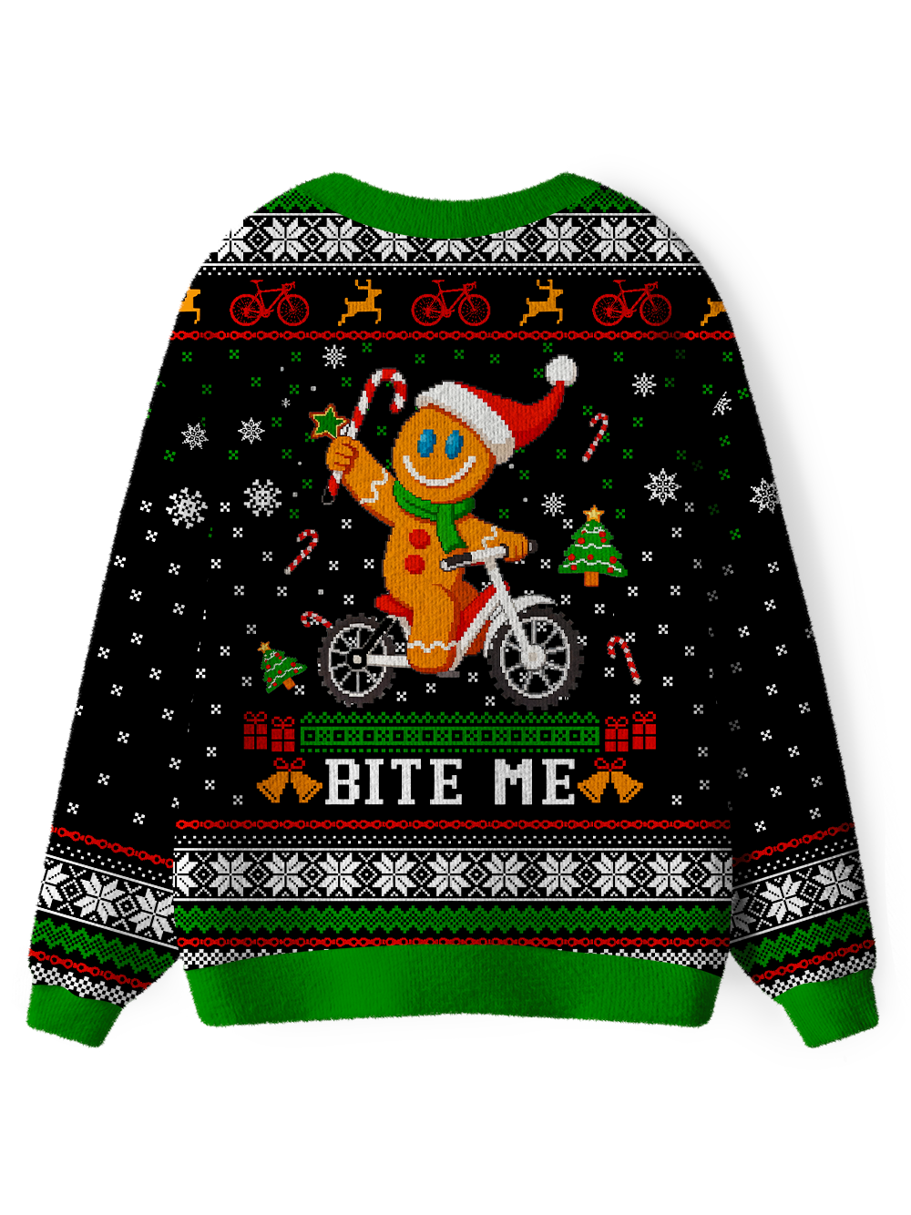 Orionride Happy Gingerbread Man Men's Cardigan Knit Sweaters