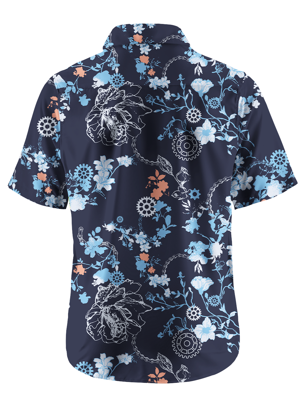Orionride Flower World Zipper Pockets Ultra Lightweight Short Sleeves Gravel Shirt