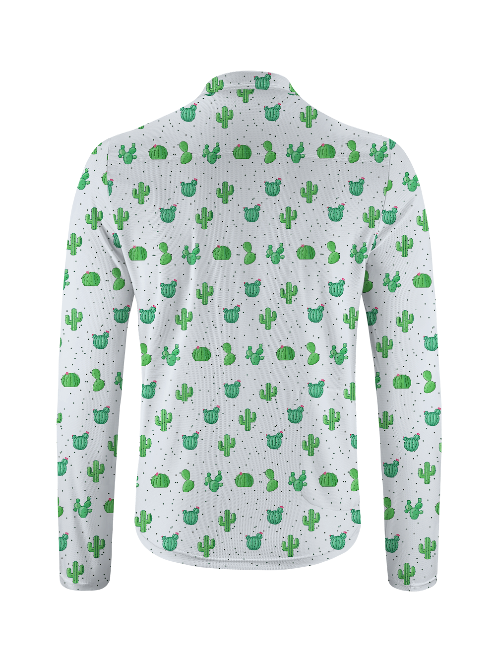 Orionride Cactus Print Long Sleeve Half Zipper Mountain Bike Jersey