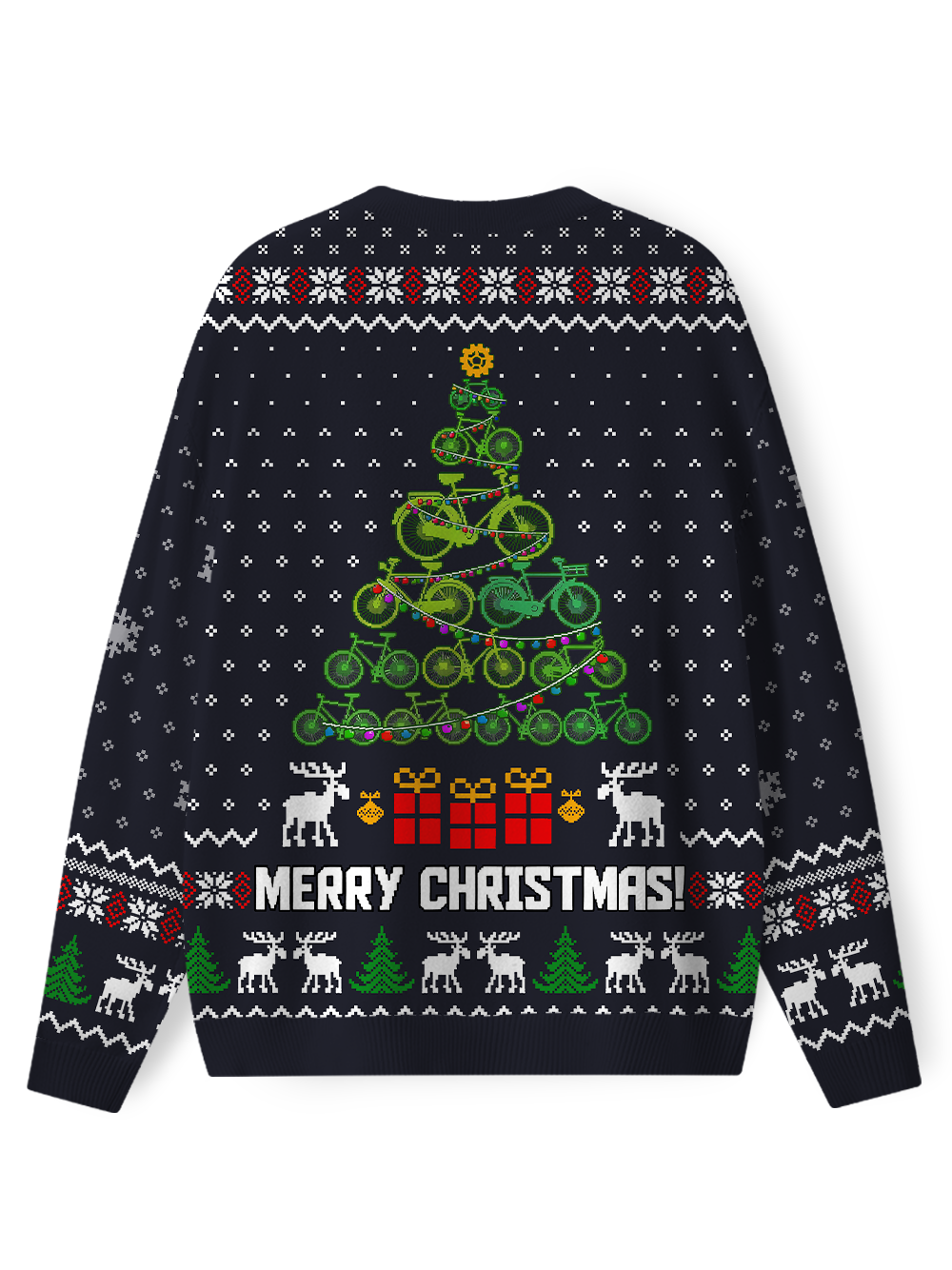 Orionride Bicycle Christmas Tree Men's Sweaters