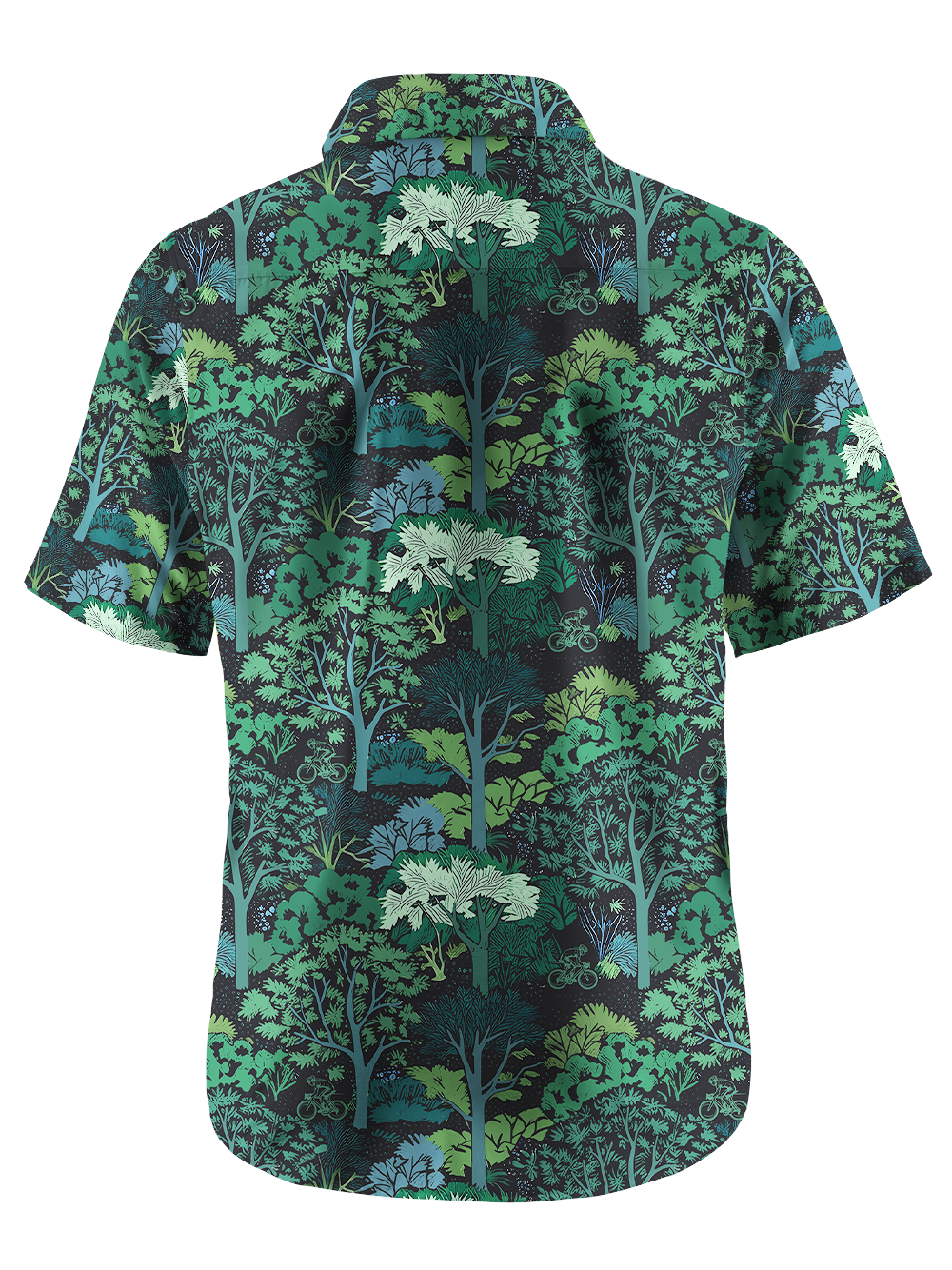 Orionride A Lush Forest Zipper Pockets Ultra Lightweight Short Sleeves Gravel Shirt