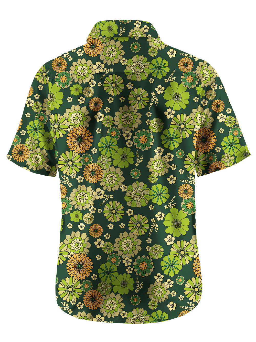 Orionride Concentric Circle Flowers Zipper Pockets Ultra Lightweight Short Sleeves Gravel Shirt