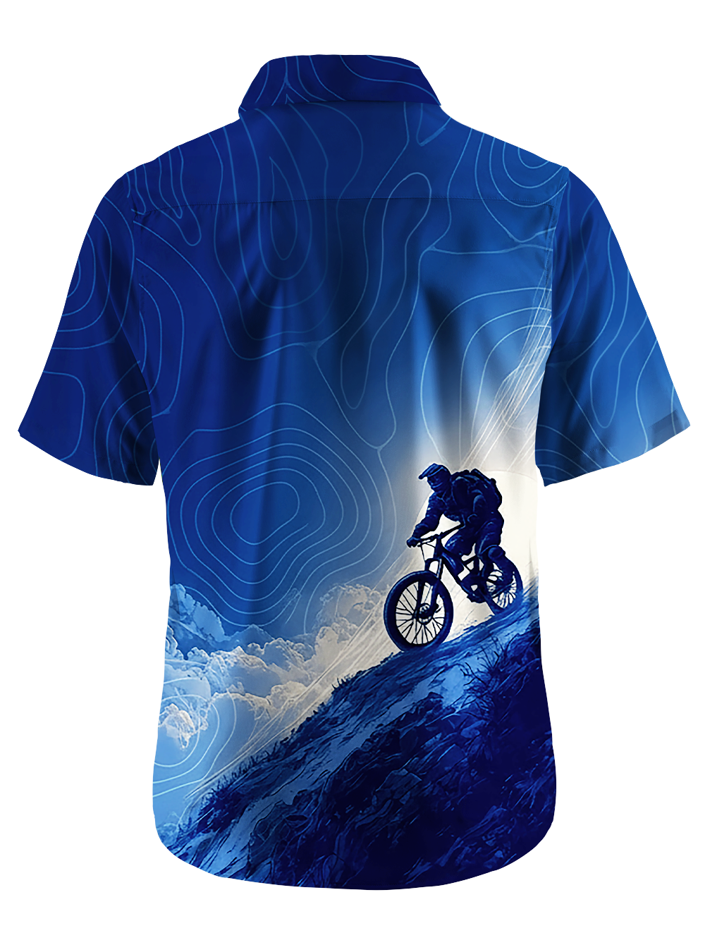 Orionride Clear Sky Zipper Pockets Ultra Lightweight Short Sleeves Gravel Shirt