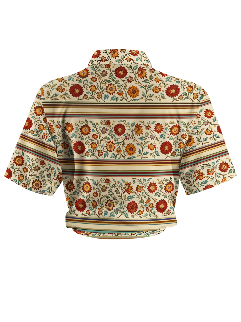 Orionride Red Daisies Zipper Pockets Ultra Lightweight Short Sleeves Women's Gravel Shirt