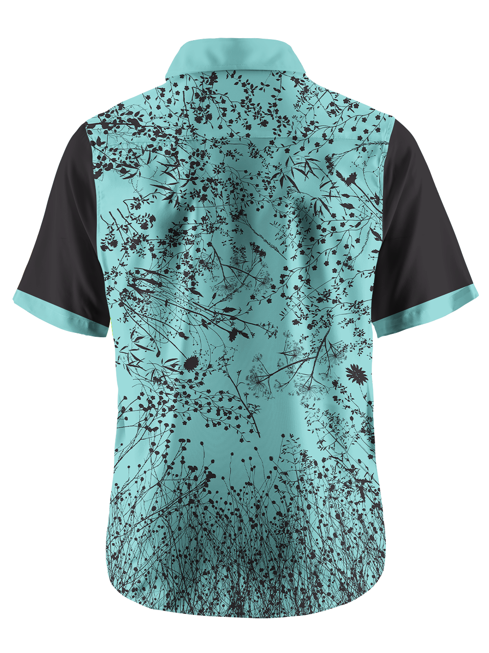 Orionride Splashing Ink Into Flowers Zipper Pockets Ultra Lightweight Short Sleeves Gravel Shirt