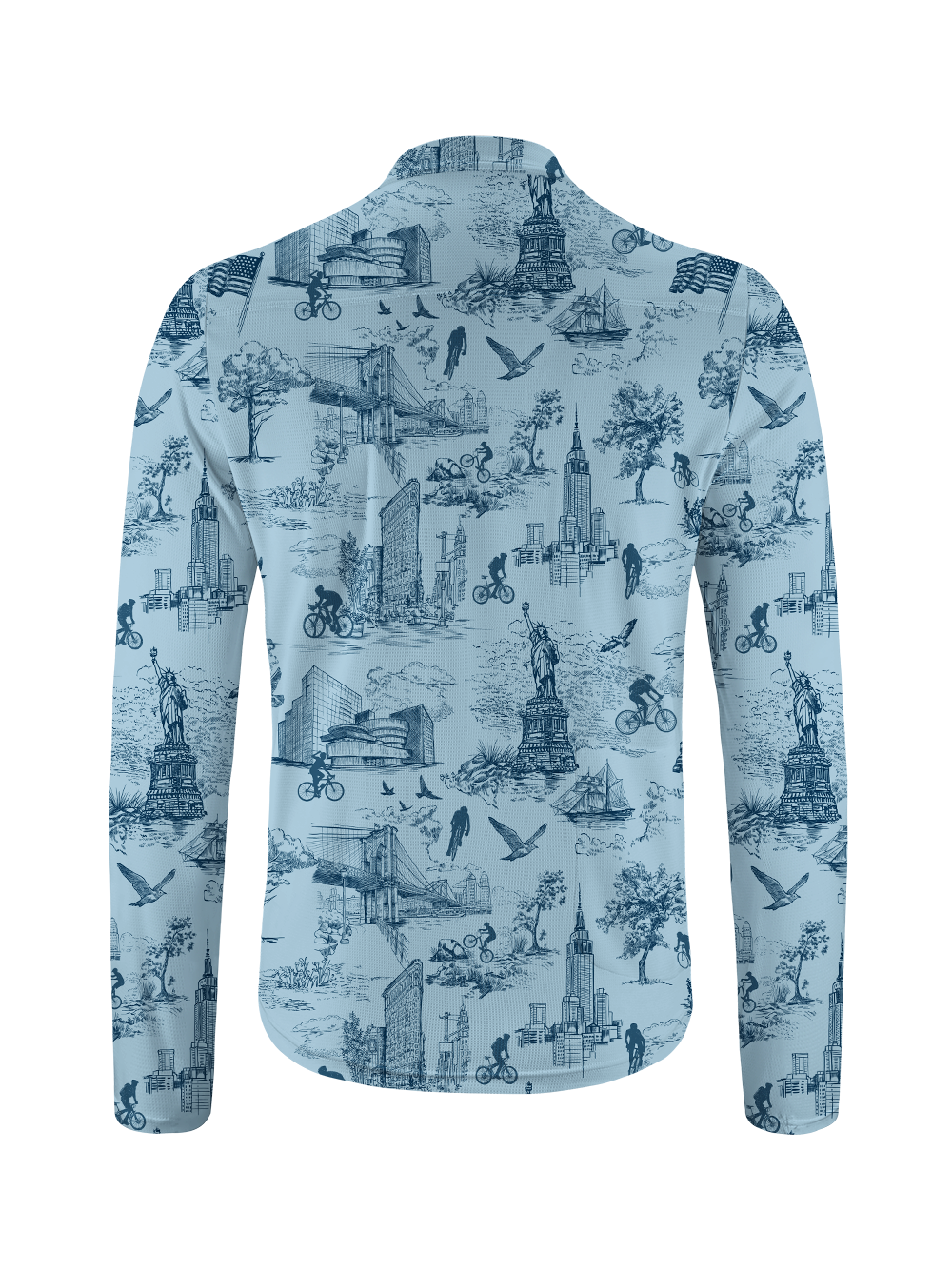 Orionride New York Diary Long Sleeve Half Zipper Mountain Bike Jersey