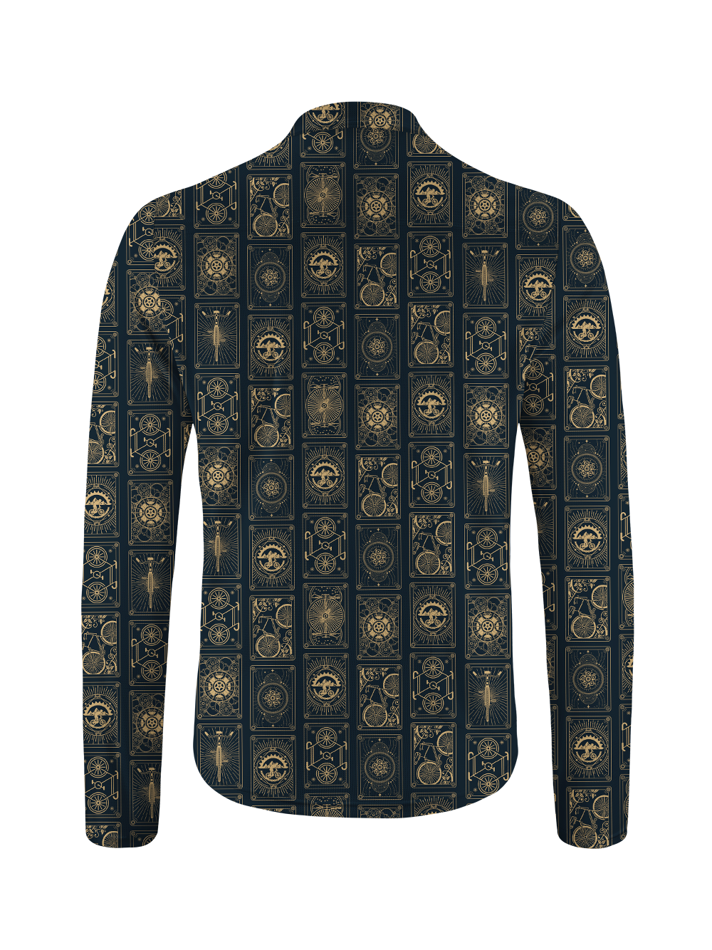 Orionride Bicycle Cards Long Sleeve Half Zipper Mountain Bike Jersey