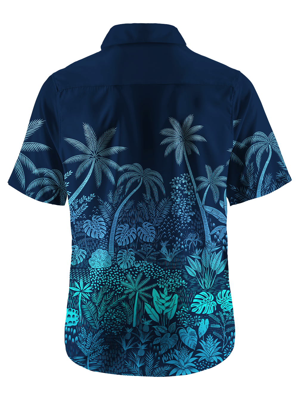 Orionride Passionate Coconut Tree Zipper Pockets Ultra Lightweight Short Sleeves Gravel Shirt
