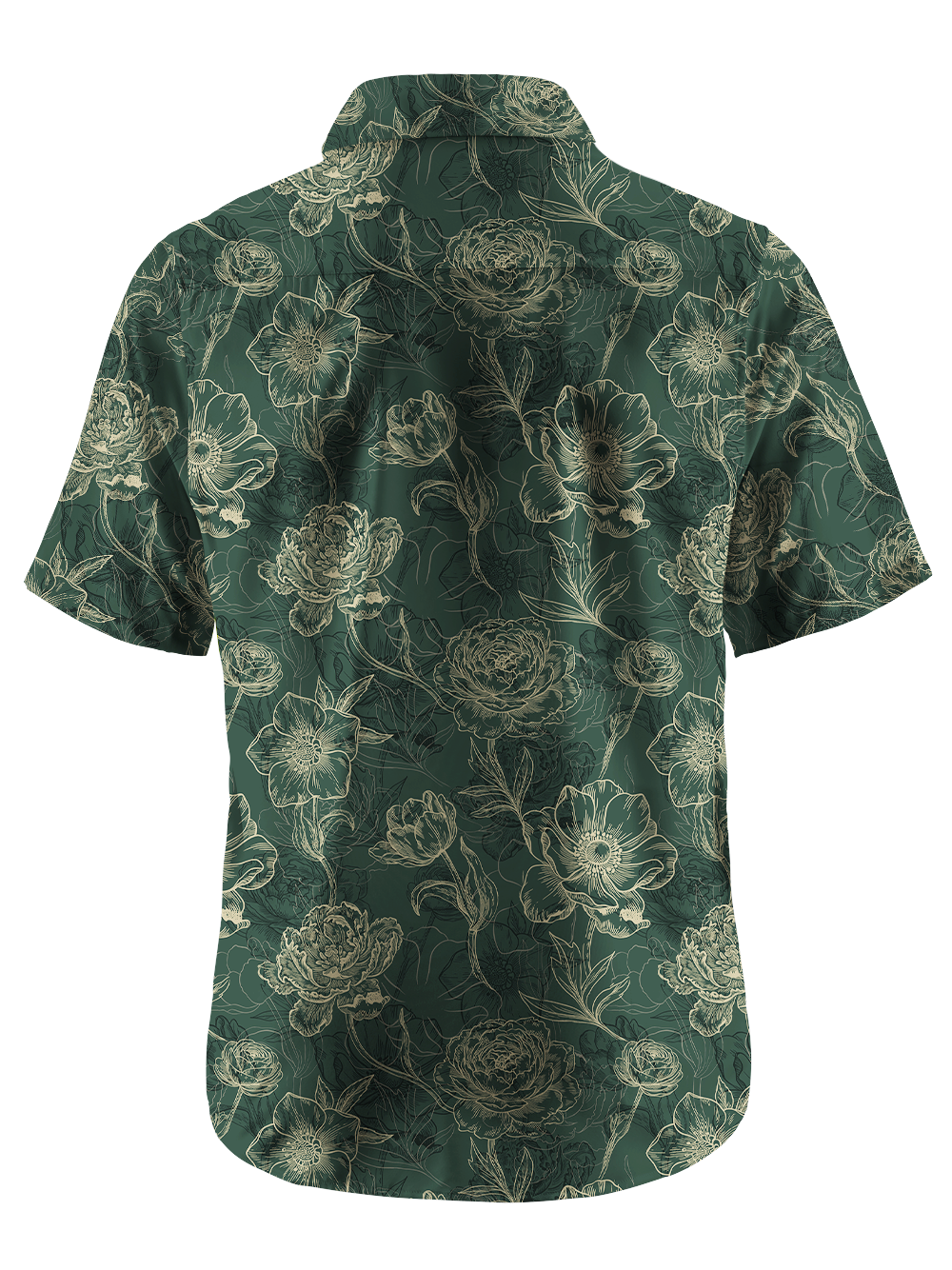 Orionride Botanical Sketch Zipper Pockets Ultra Lightweight Short Sleeves Gravel Shirt