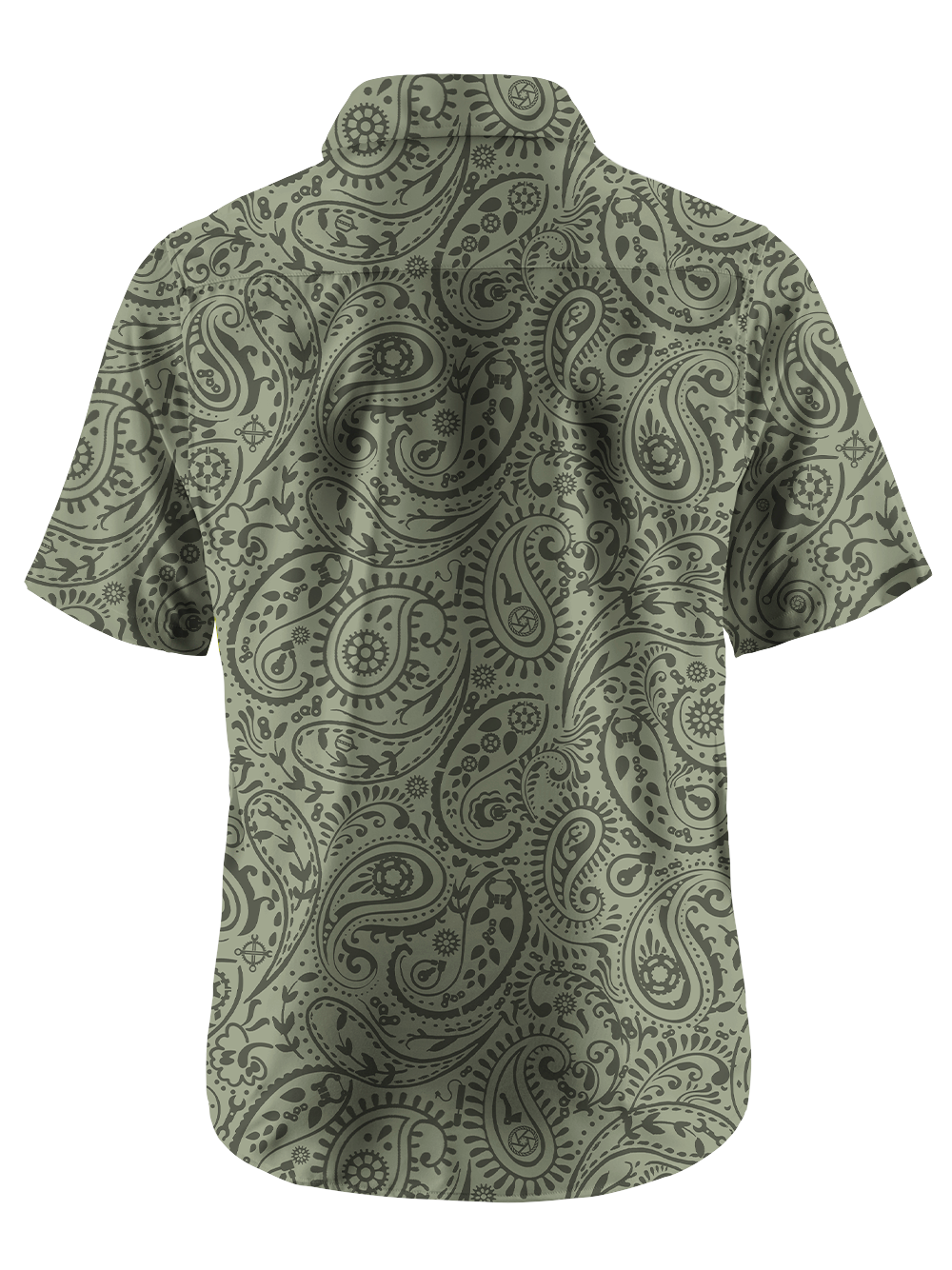 Orionride Lush Cashew Flowers Zipper Pockets Ultra Lightweight Short Sleeves Gravel Shirt