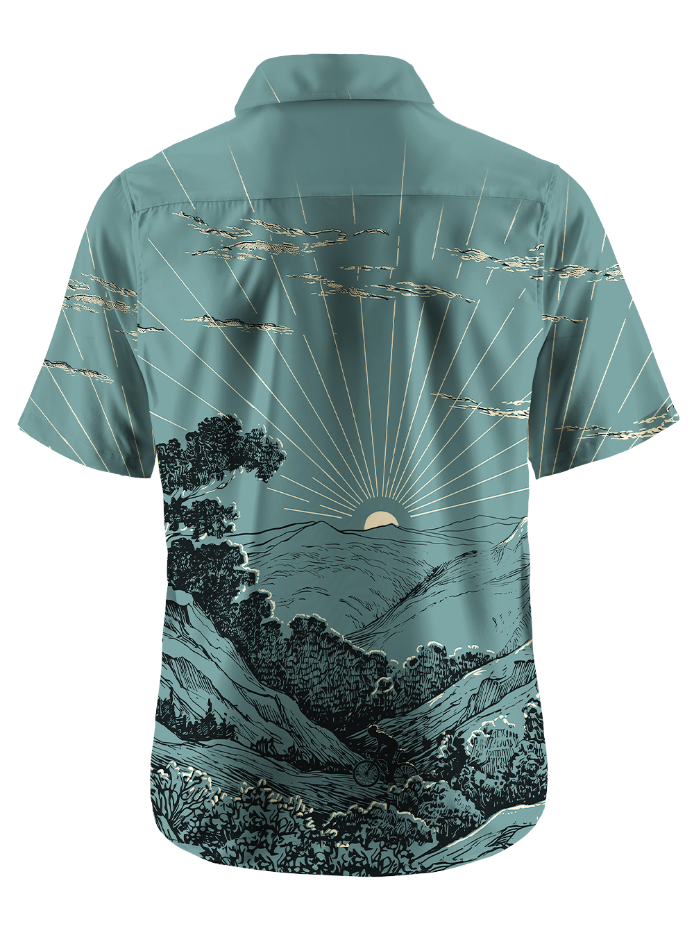Orionride The Rising Sun Zipper Pockets Ultra Lightweight Short Sleeves Gravel Shirt