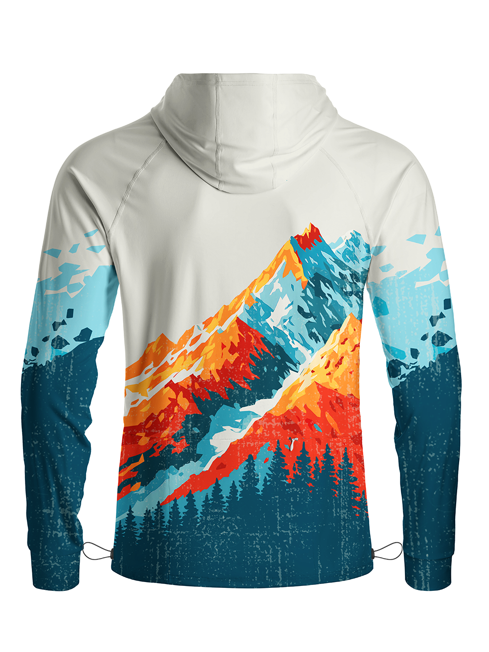 Orionride Painted Peaks Long Sleeve Cycling Hoodie Shirt