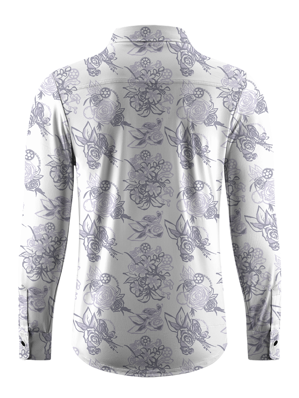 Orionride Simple Rose Men's Stretchy Breathable Long Sleeve Gravel Shirt