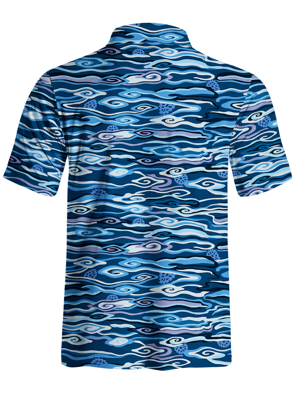 Orionride Flowing Waves Men's Polo Shirt