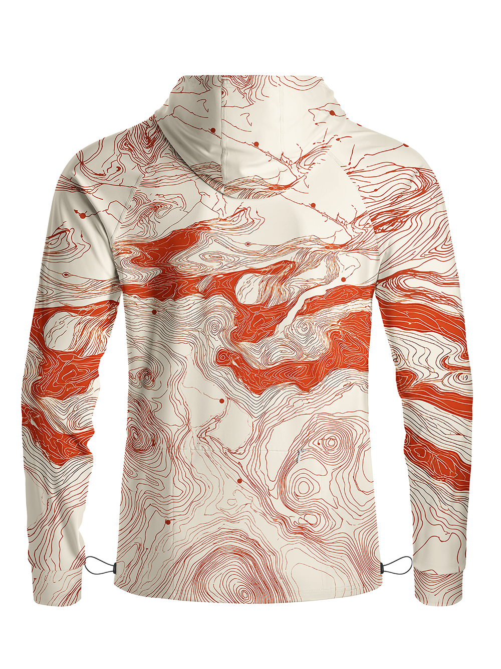 Orionride Enthusiasm Contour Lines Long Sleeve Cycling Hoodie Shirt