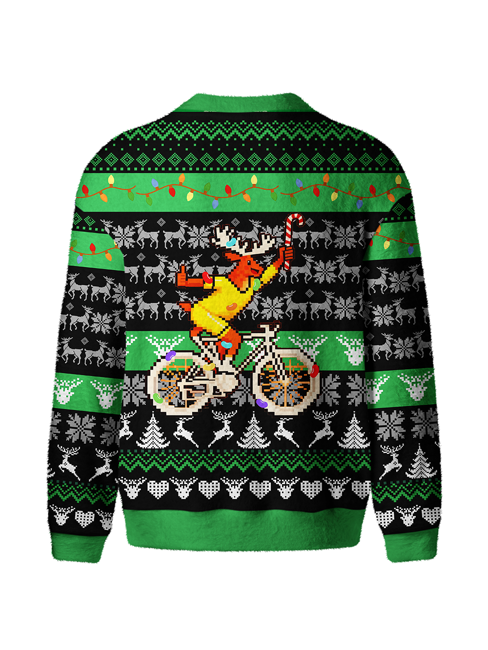 Orionride Happy Reindeer Men's Cardigan Knit Sweaters