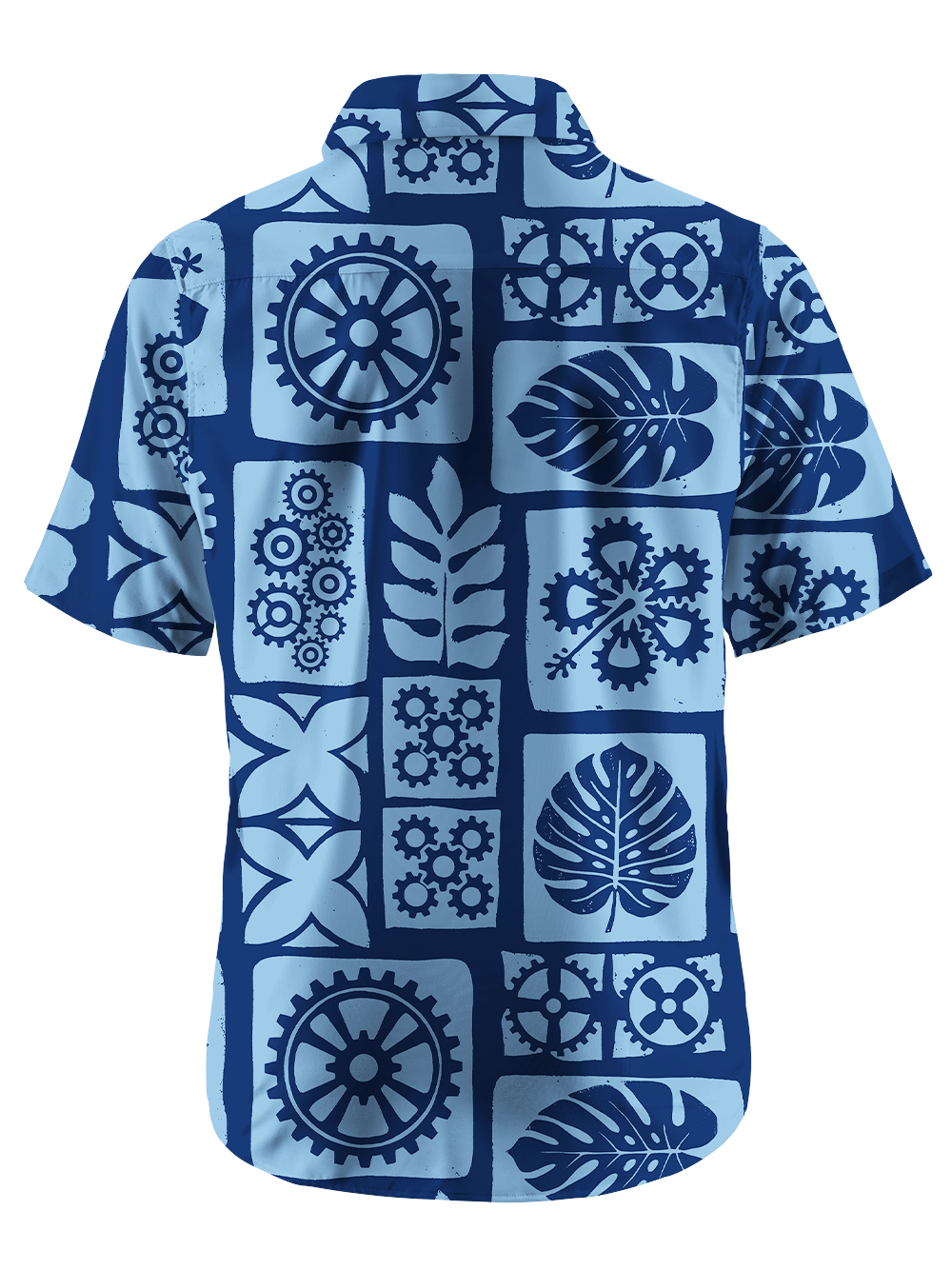 Orionride Mottled Monstera Deliciosa Zipper Pockets Ultra Lightweight Short Sleeves Gravel Shirt