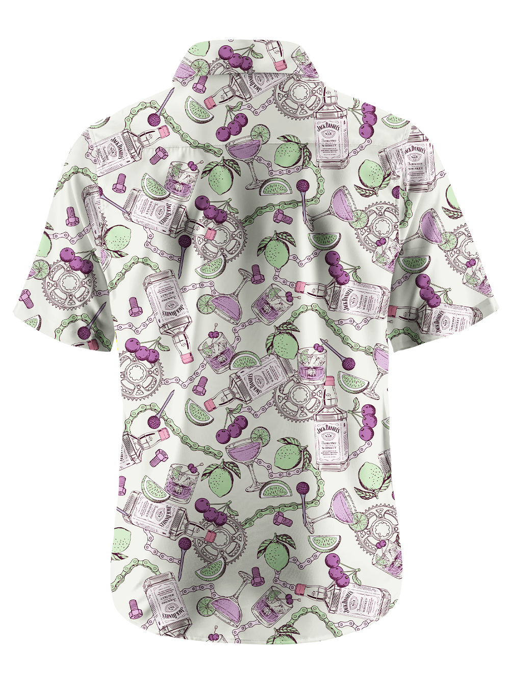 Orionride Lime Cocktail Zipper Pockets Ultra Lightweight Short Sleeves Gravel Shirt