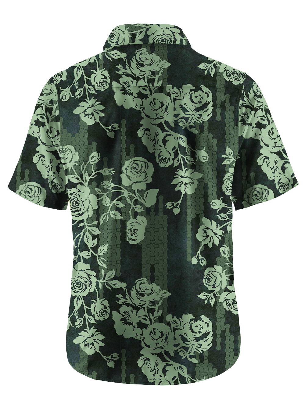 Orionride Green Rose Zipper Pockets Ultra Lightweight Short Sleeves Gravel Shirt