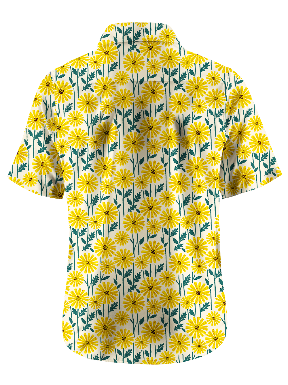 Orionride Summer Daisies Zipper Pockets Ultra Lightweight Short Sleeves Gravel Shirt